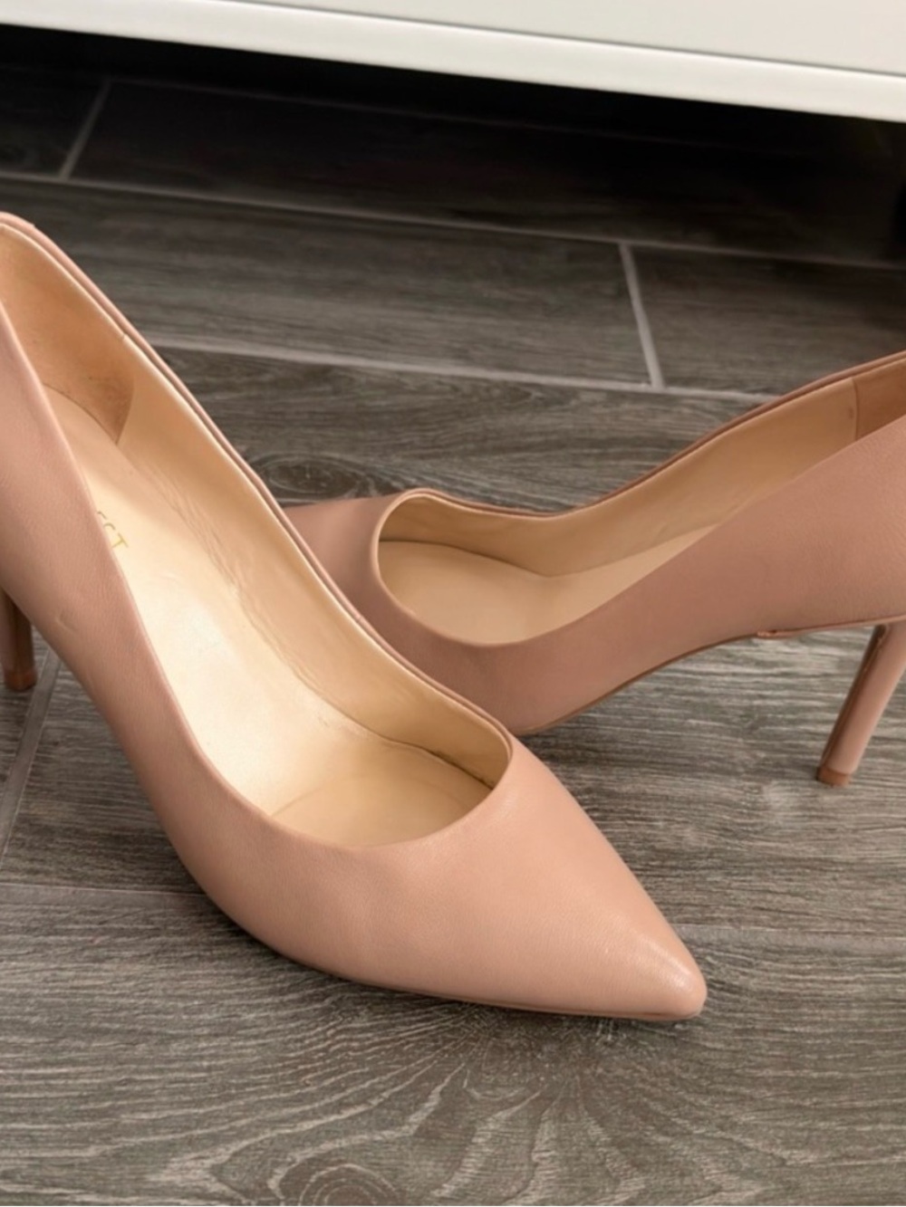 Nine West Cream Pumps Size 10 Genuine Leather - Picture 5 of 12
